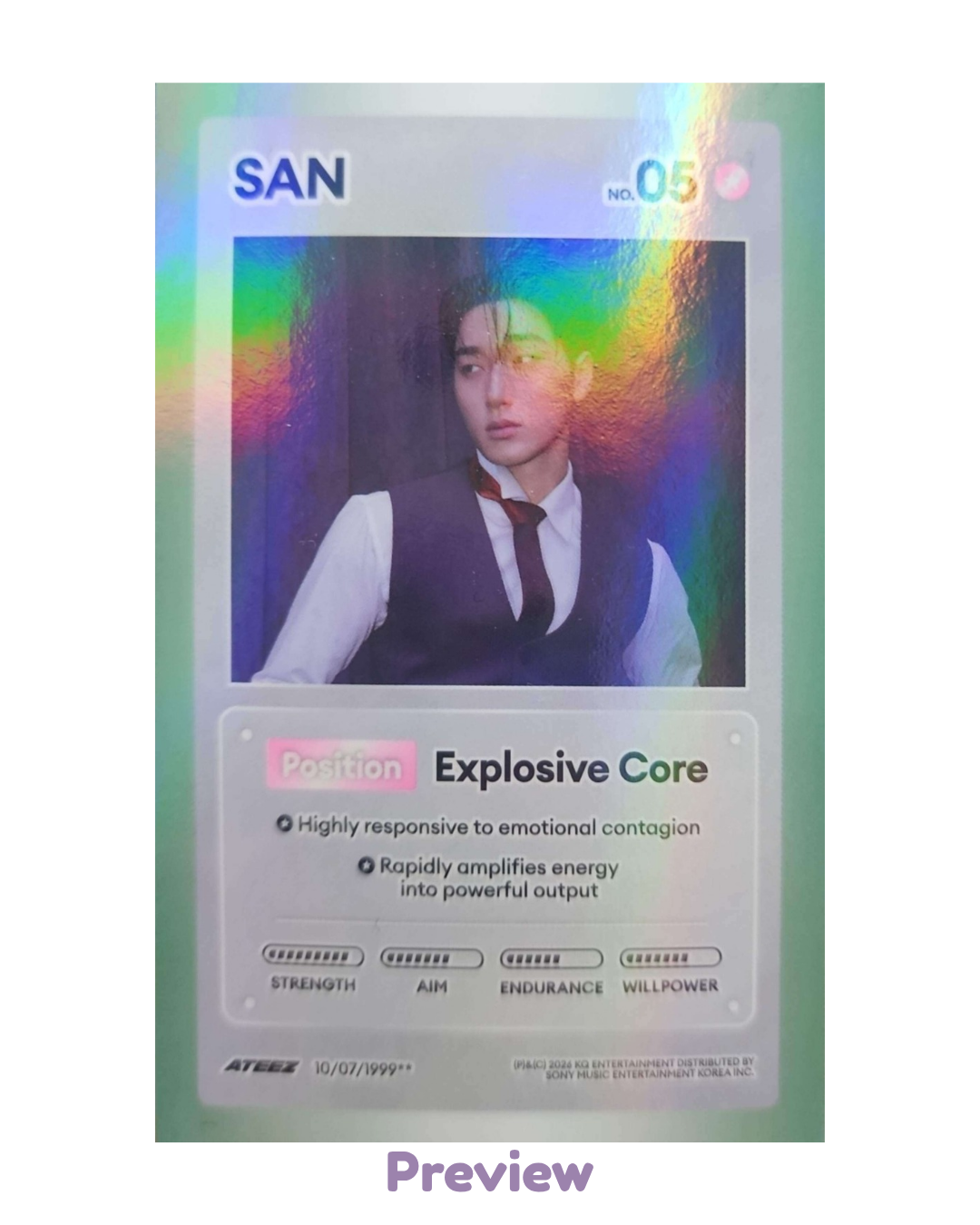 San Photobook incl. Diary ver. Character Card Golden Hour part 5 ATEEZ