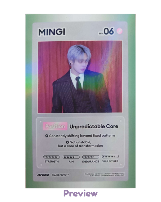 Mingi Photobook incl. Diary ver. Character Card Golden Hour part 5 ATEEZ