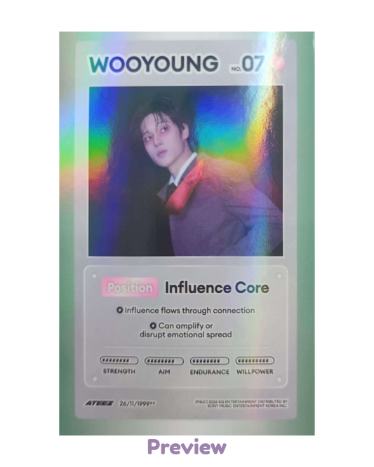 Wooyoung Photobook incl. Diary ver. Character Card Golden Hour part 5 ATEEZ