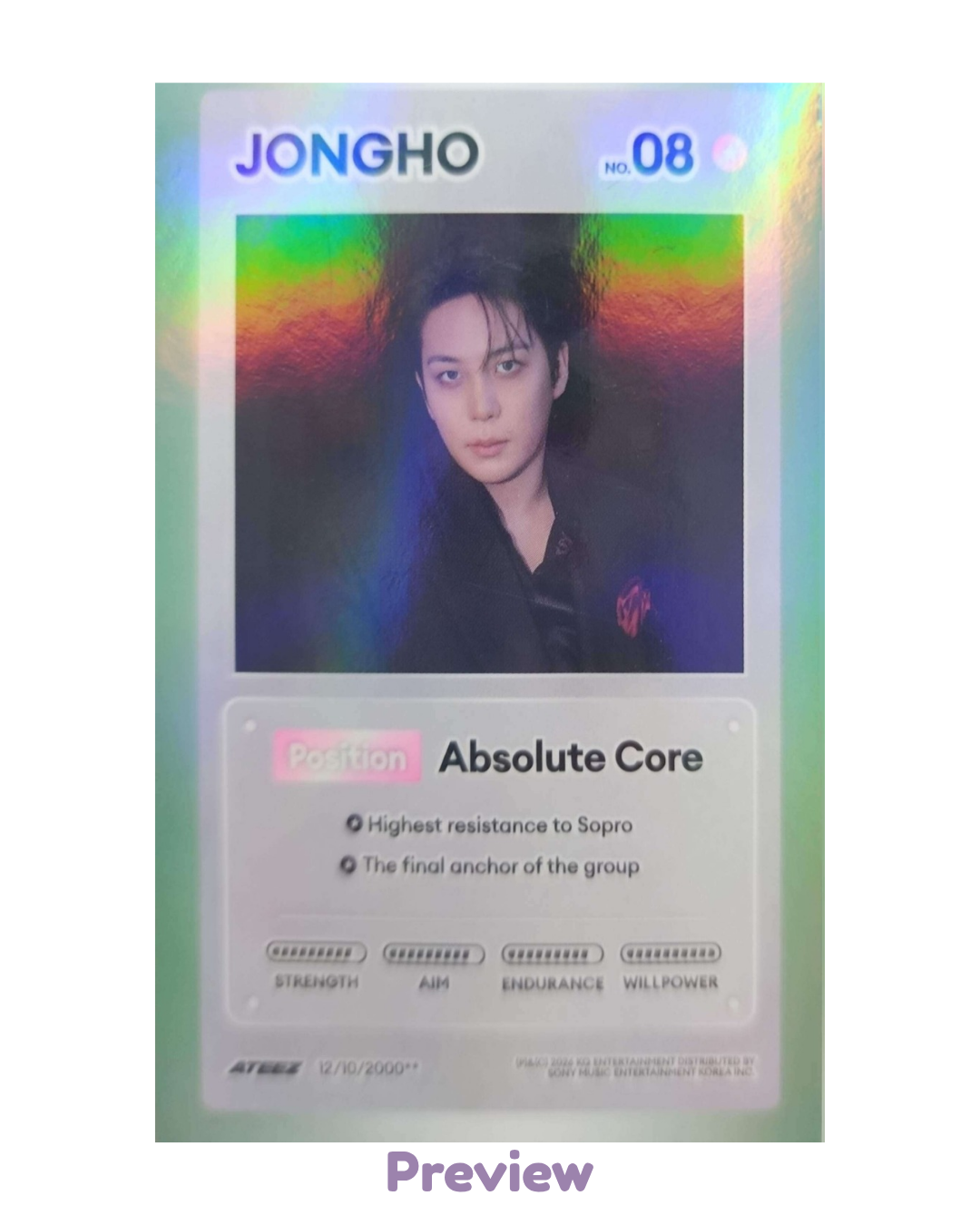 Jongho Photobook incl. Diary ver. Character Card Golden Hour part 5 ATEEZ