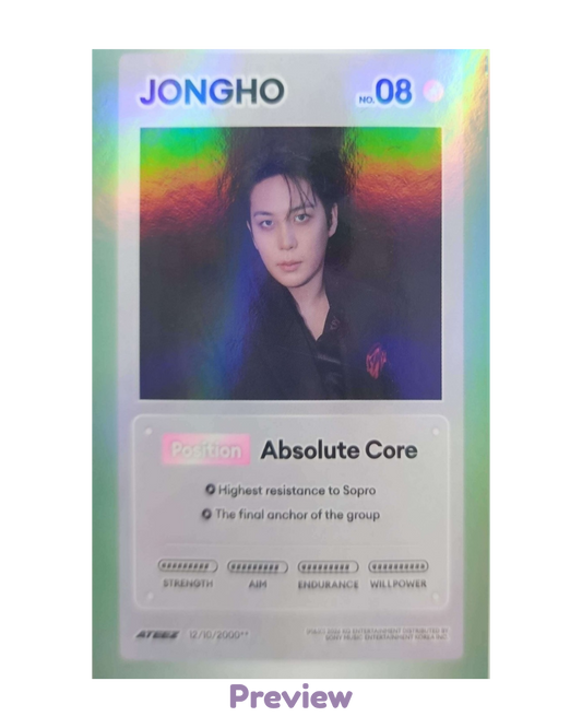Jongho Photobook incl. Diary ver. Character Card Golden Hour part 5 ATEEZ