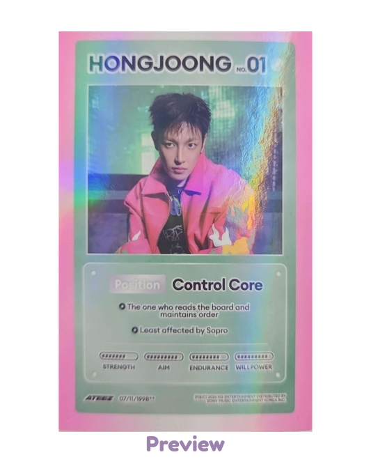Hongjoong Photobook incl. Z ver. Character Card Golden Hour part 5 ATEEZ