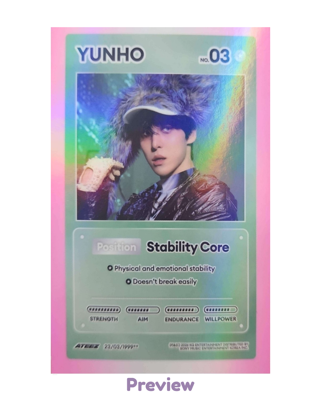 Yunho Photobook incl. Z ver. Character Card Golden Hour part 5 ATEEZ
