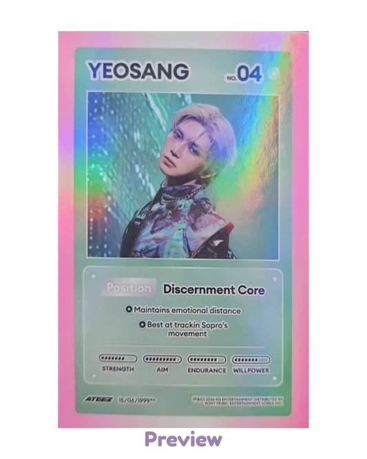 Yeosang Photobook incl. Z ver. Character Card Golden Hour part 5 ATEEZ