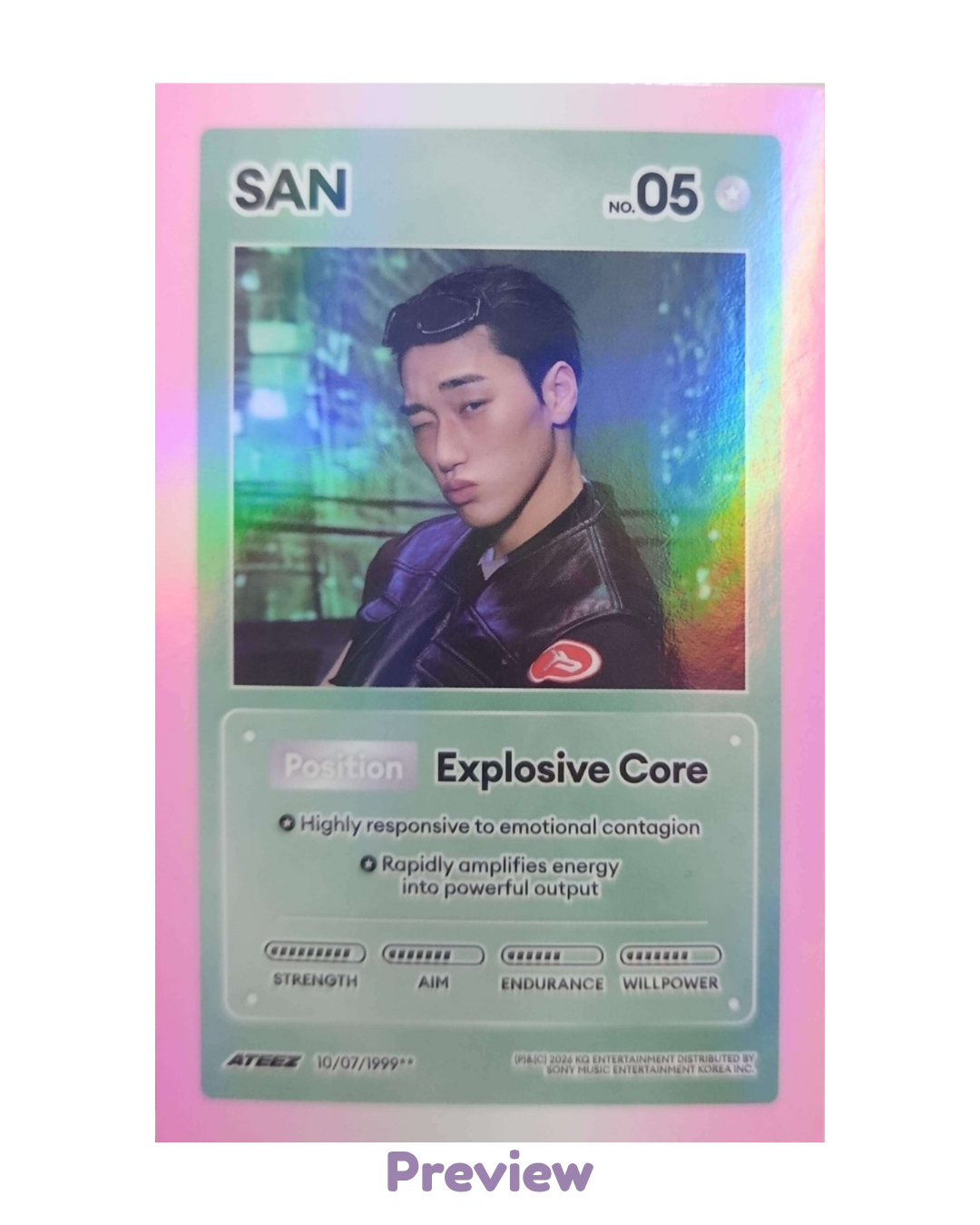 San Photobook incl. Z ver. Character Card Golden Hour part 5 ATEEZ