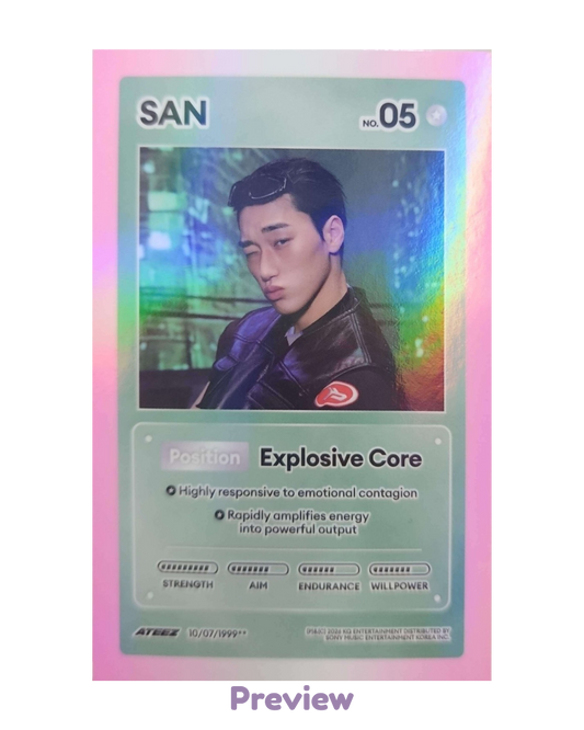 San Photobook incl. Z ver. Character Card Golden Hour part 5 ATEEZ