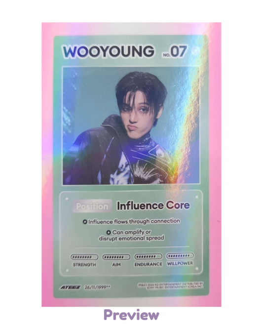 Wooyoung Photobook incl. Z ver. Character Card Golden Hour part 5 ATEEZ