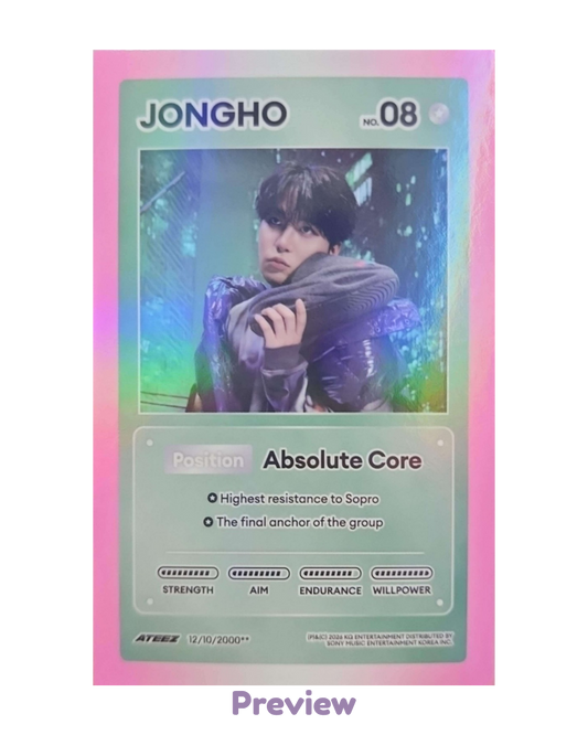 Jongho Photobook incl. Z ver. Character Card Golden Hour part 5 ATEEZ