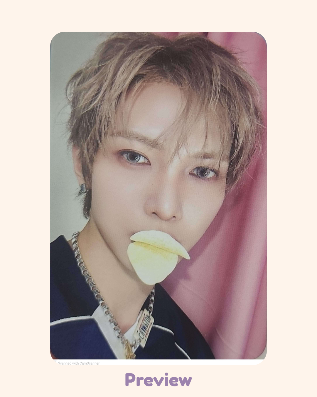 Yeosang Musinsa Lucky Draw 1.0 Pringles ver. Golden Hour part 5 ATEEZ