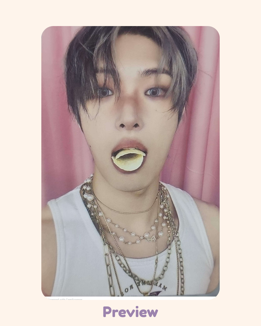 Mingi Musinsa Lucky Draw 1.0 Pringles ver. Golden Hour part 5 ATEEZ