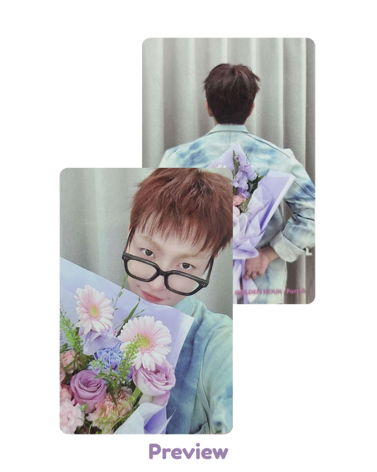 Hongjoong Toktoq 1.2 Bouquet ver. POB double-sided Golden Hour part 5 ATEEZ