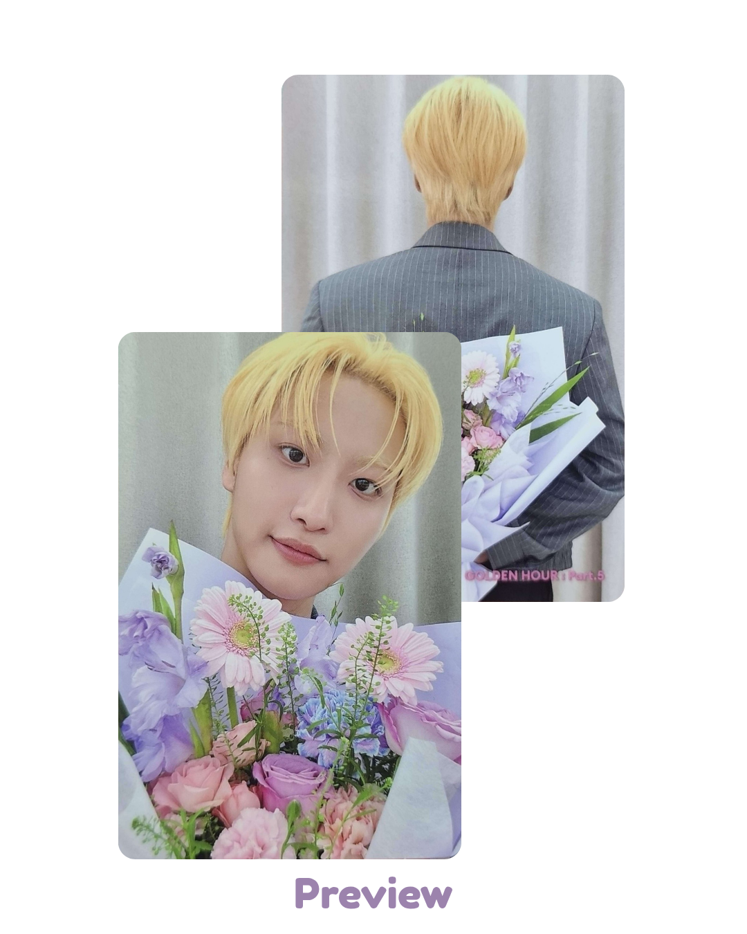 Seonghwa Toktoq 1.2 Bouquet ver. POB double-sided Golden Hour part 5 ATEEZ