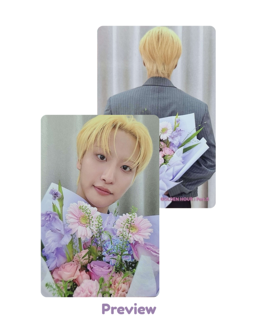 Seonghwa Toktoq 1.2 Bouquet ver. POB double-sided Golden Hour part 5 ATEEZ