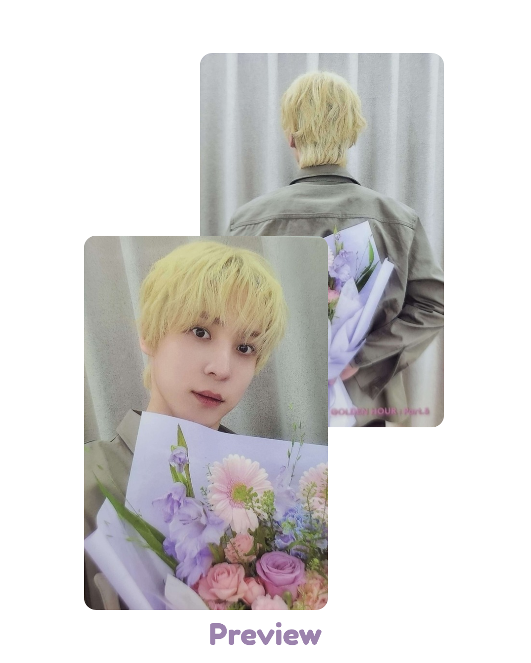 Yunho Toktoq 1.2 Bouquet ver. POB double-sided Golden Hour part 5 ATEEZ