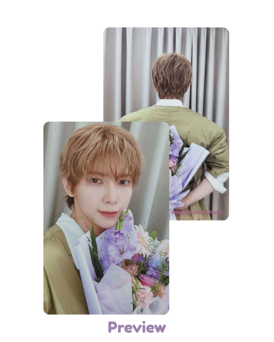 Yeosang Toktoq 1.2 Bouquet ver. POB double-sided Golden Hour part 5 ATEEZ