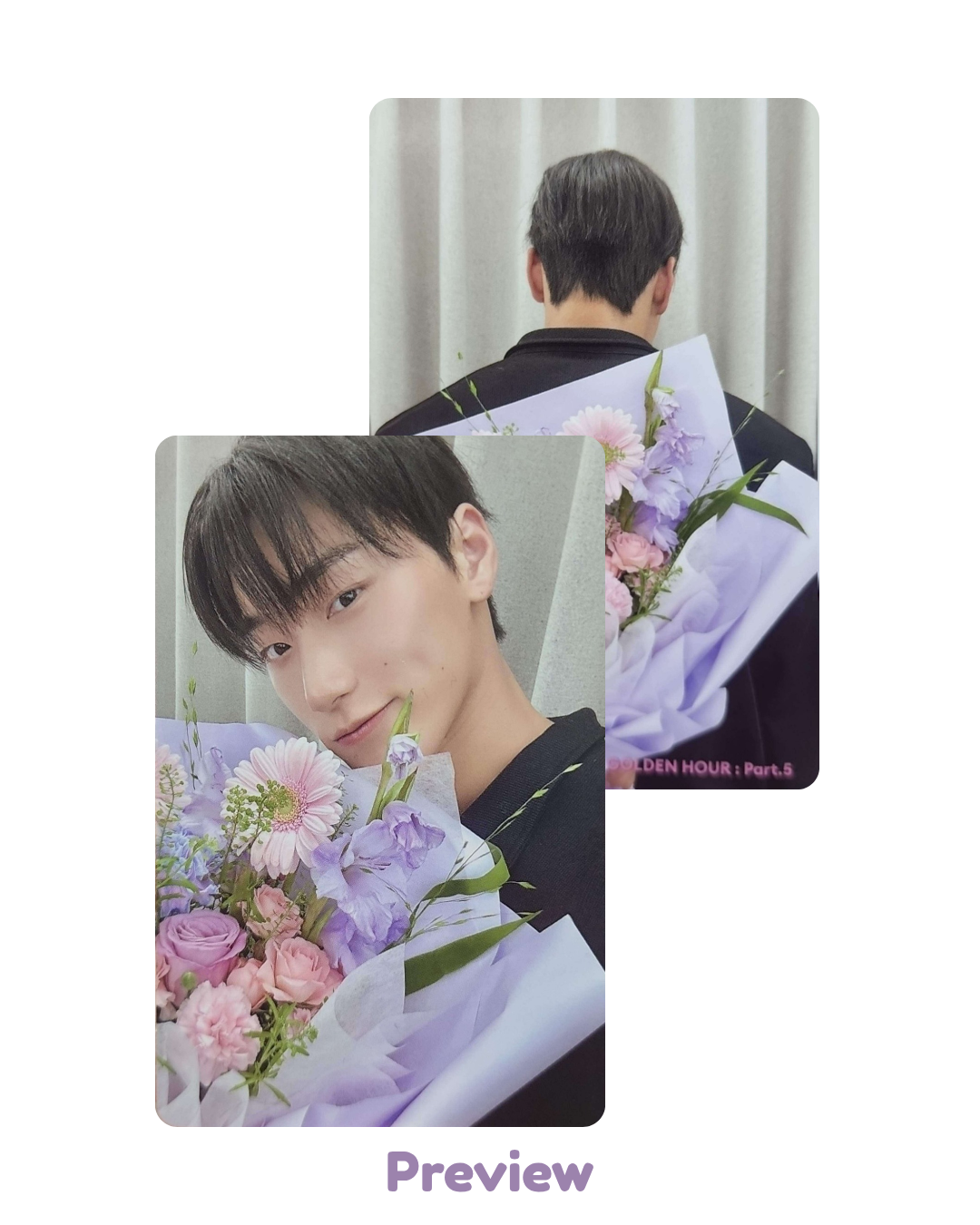 San Toktoq 1.2 Bouquet ver. POB double-sided Golden Hour part 5 ATEEZ