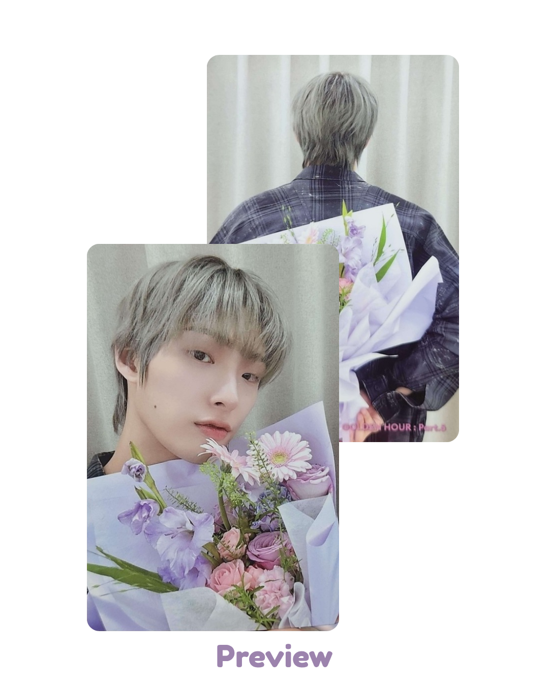 Mingi Toktoq 1.2 Bouquet ver. POB double-sided Golden Hour part 5 ATEEZ