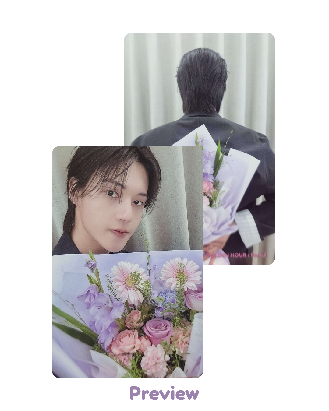 Wooyoung Toktoq 1.2 Bouquet ver. POB double-sided Golden Hour part 5 ATEEZ