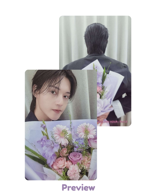 Wooyoung Toktoq 1.2 Bouquet ver. POB double-sided Golden Hour part 5 ATEEZ
