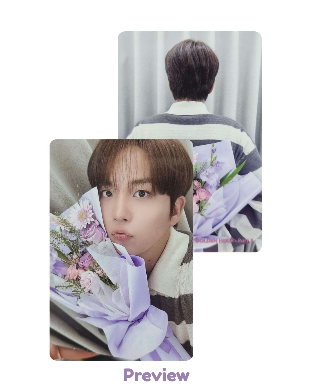 Jongho Toktoq 1.2 Bouquet ver. POB double-sided Golden Hour part 5 ATEEZ