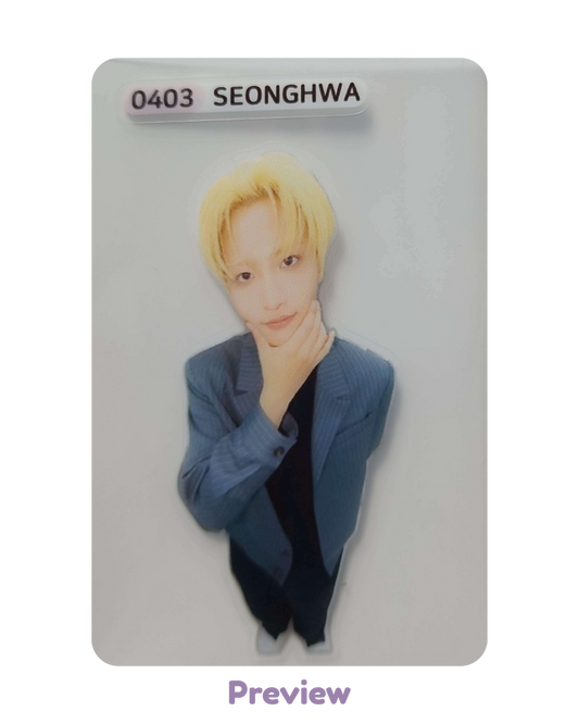Seonghwa Hellolive 1.2 Bolchi Bread ver. POB sticker 3:1 Golden Hour part 5 ATEEZ