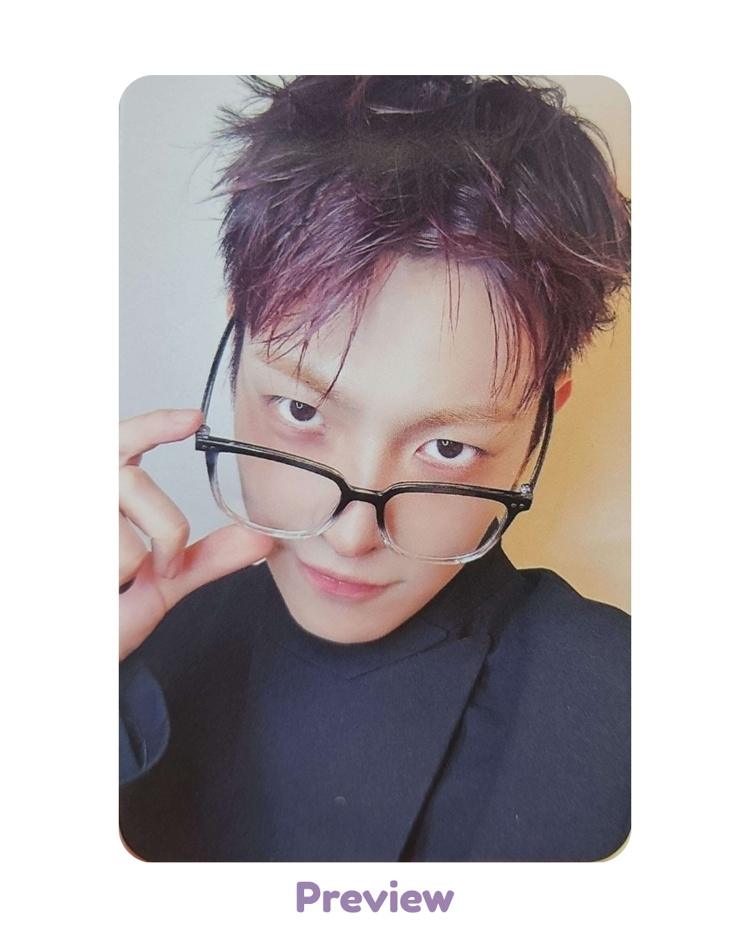 Hongjoong Dear My Muse 1.1 Horn Rim Glasses ver. POB Golden Hour part 5 ATEEZ