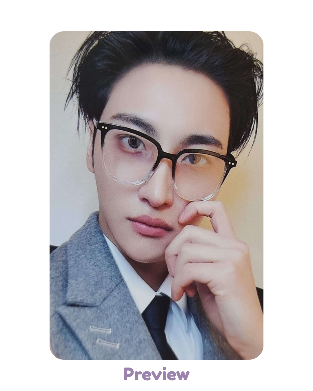 Seonghwa Dear My Muse 1.1 Horn Rim Glasses ver. POB Golden Hour part 5 ATEEZ