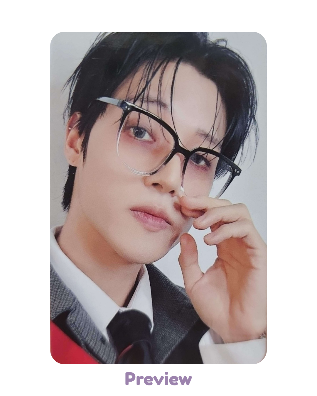 Wooyoung Dear My Muse 1.1 Horn Rim Glasses ver. POB Golden Hour part 5 ATEEZ