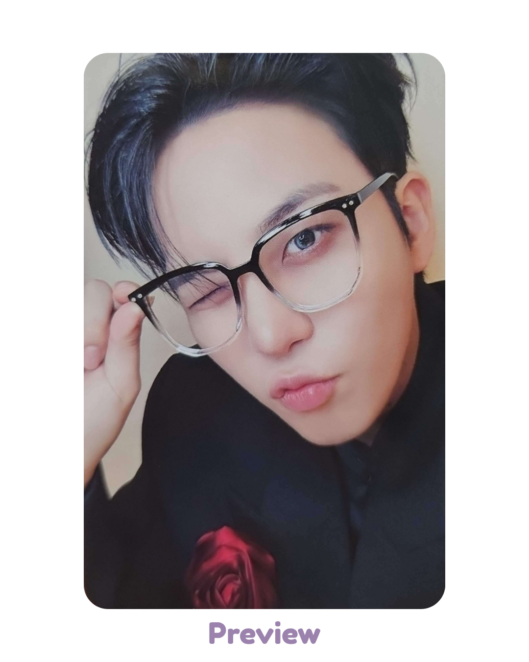 Jongho Dear My Muse 1.1 Horn Rim Glasses ver. POB Golden Hour part 5 ATEEZ