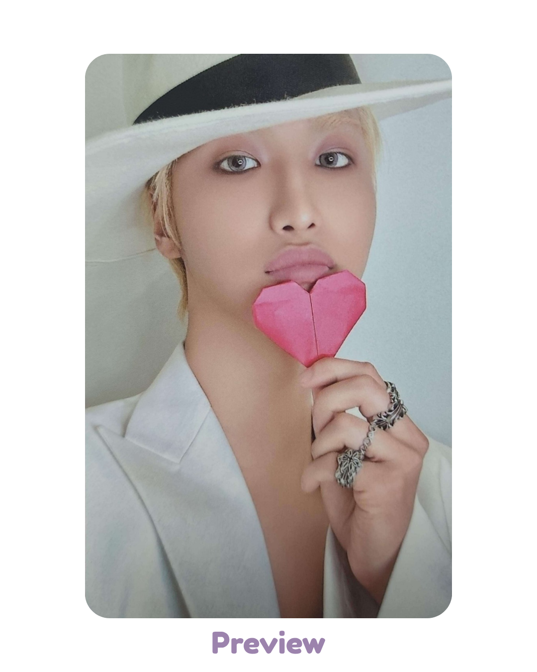 Seonghwa KQ 1.0 Heart ver. POB Pink LP Golden Hour part 5 ATEEZ