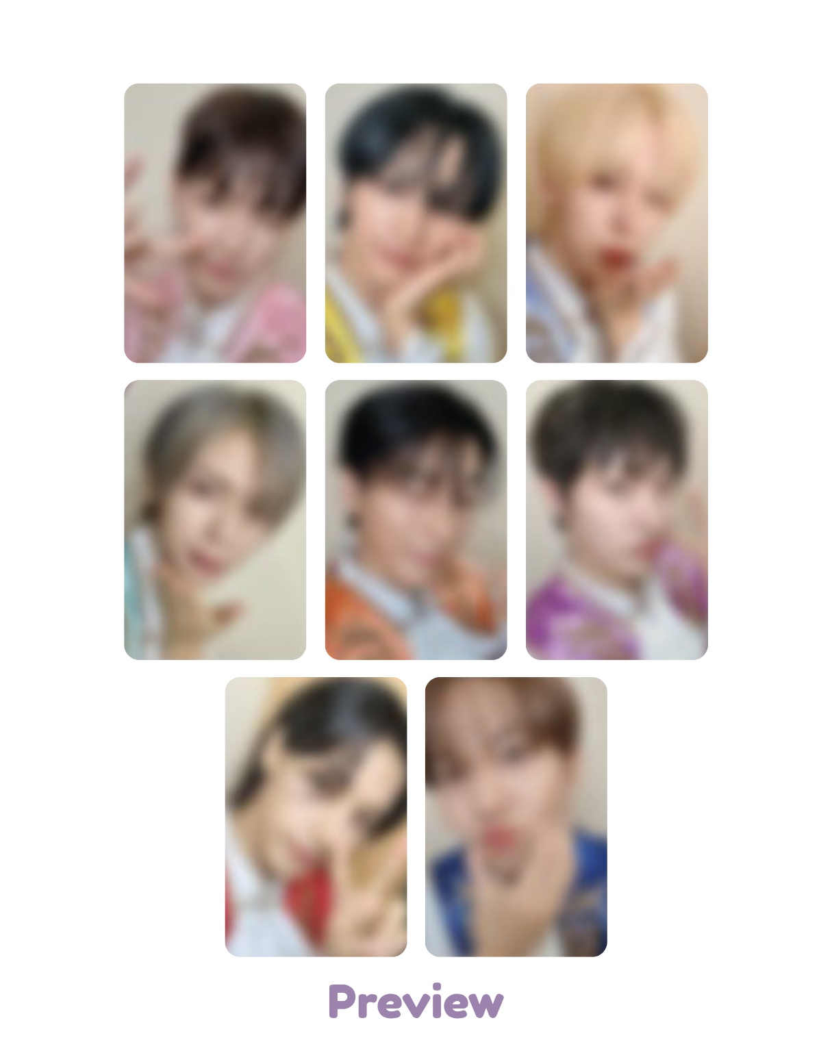 Set/OT8 Makestar Lucky Draw 2.1 Cuteez ver. Golden Hour part 5 ATEEZ