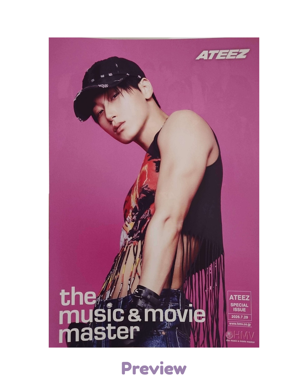 San HMV Lucky Draw 1.4 Flyer ver. (B5) Japan 5th Single BAD ATEEZ