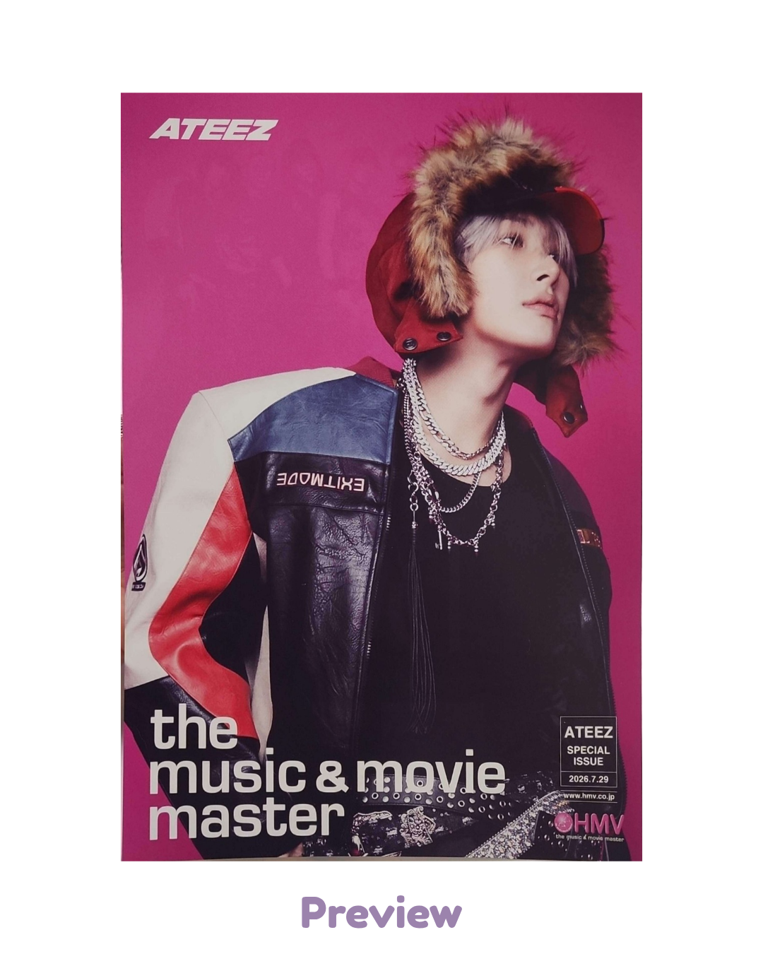 Mingi HMV Lucky Draw 1.4 Flyer ver. (B5) Japan 5th Single BAD ATEEZ