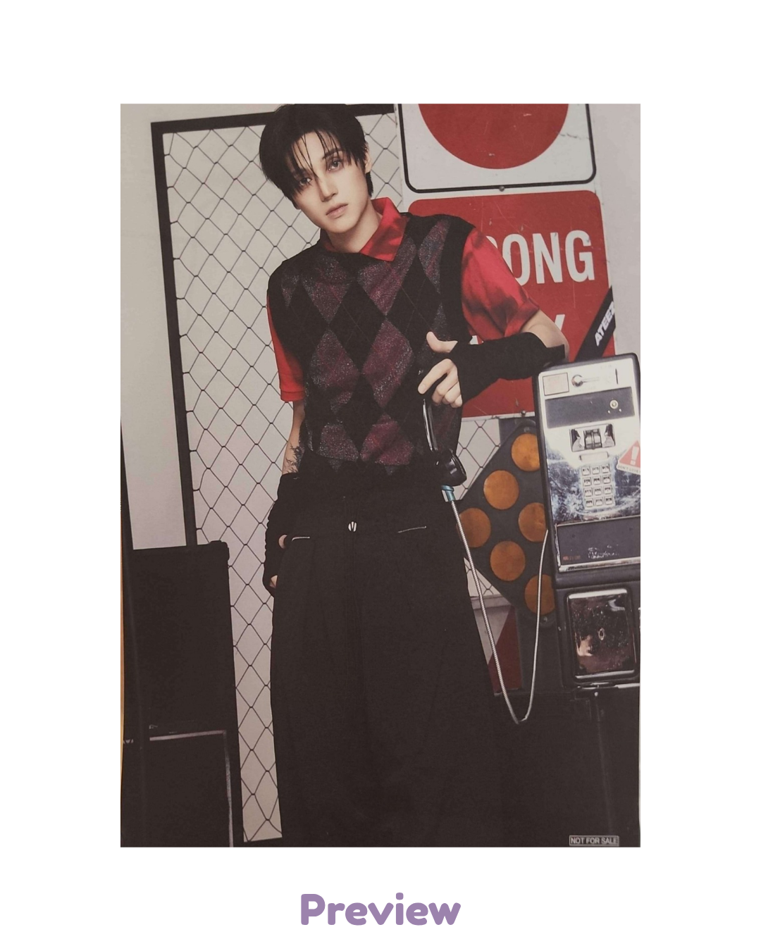Wooyoung Tower Records Lucky Draw 1.4 Flyer ver. (A5) Japan 5th Single BAD ATEEZ