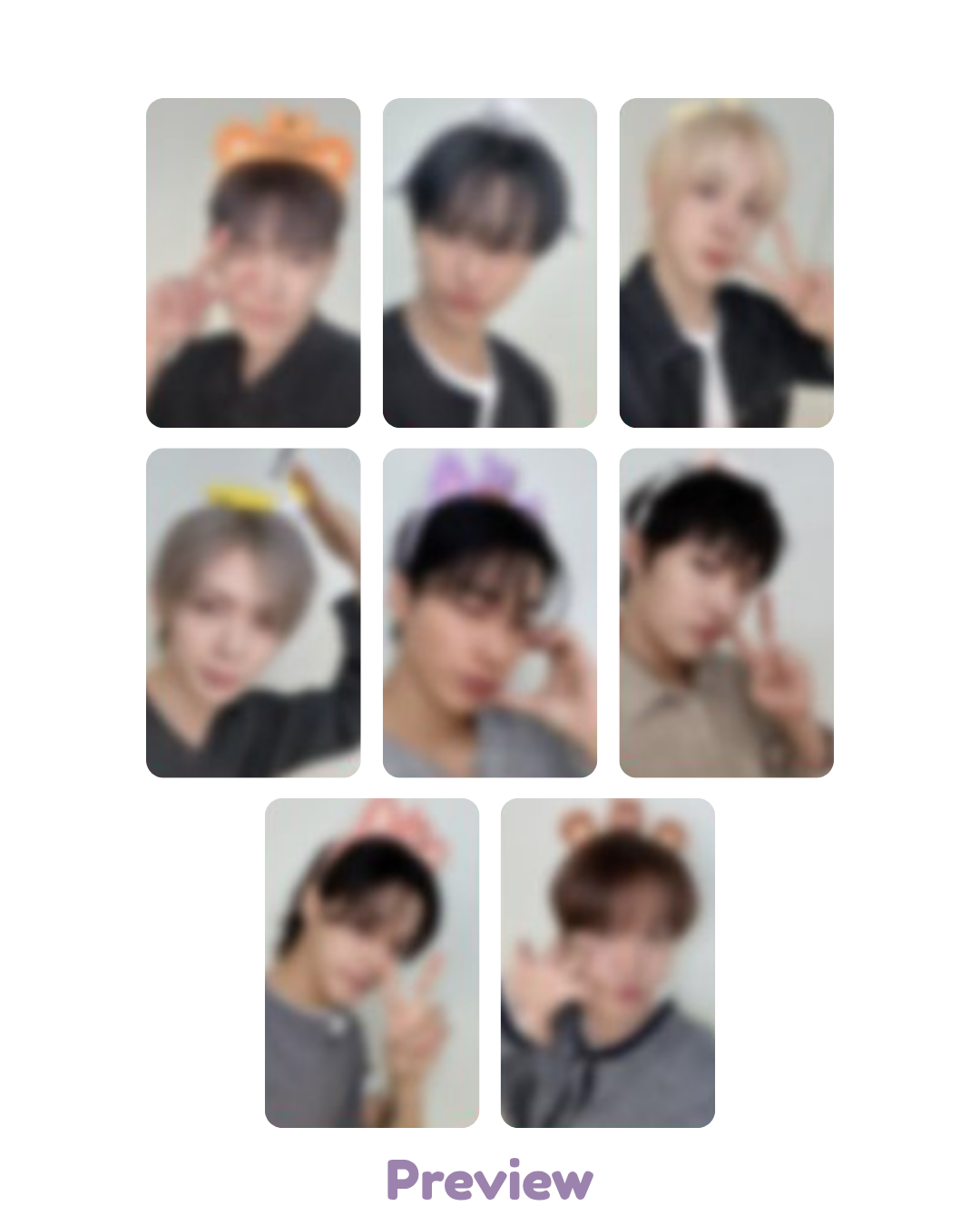 Set/OT8 Kpopstore Lucky Draw 1.1 Character ATEEZ ver. Golden Hour part 5 ATEEZ