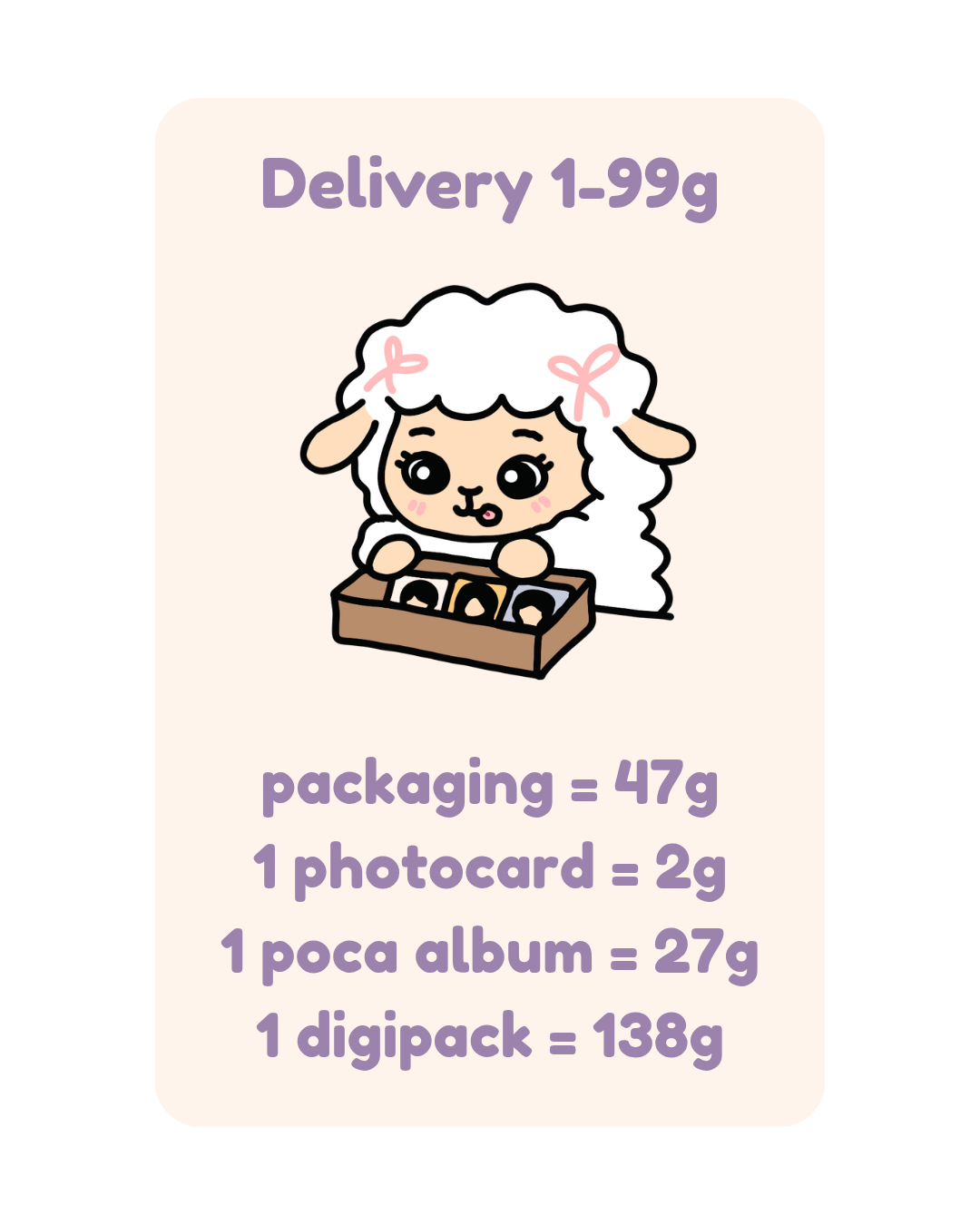 Delivery 1-99g